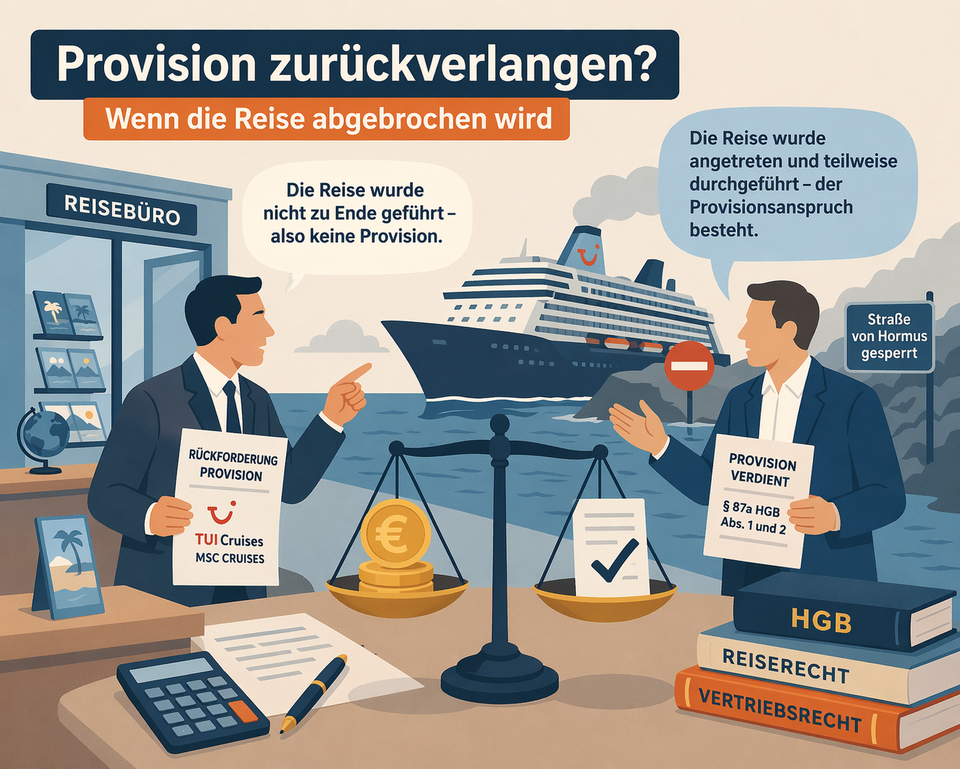 Provision nach Reiseabbruch: Müssen Reisebüros wirklich Geld zurückzahlen?